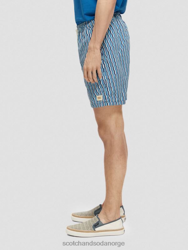 menn badeshorts med middels trykk riviera abstrakt aop N40XD666 klær Scotch & Soda