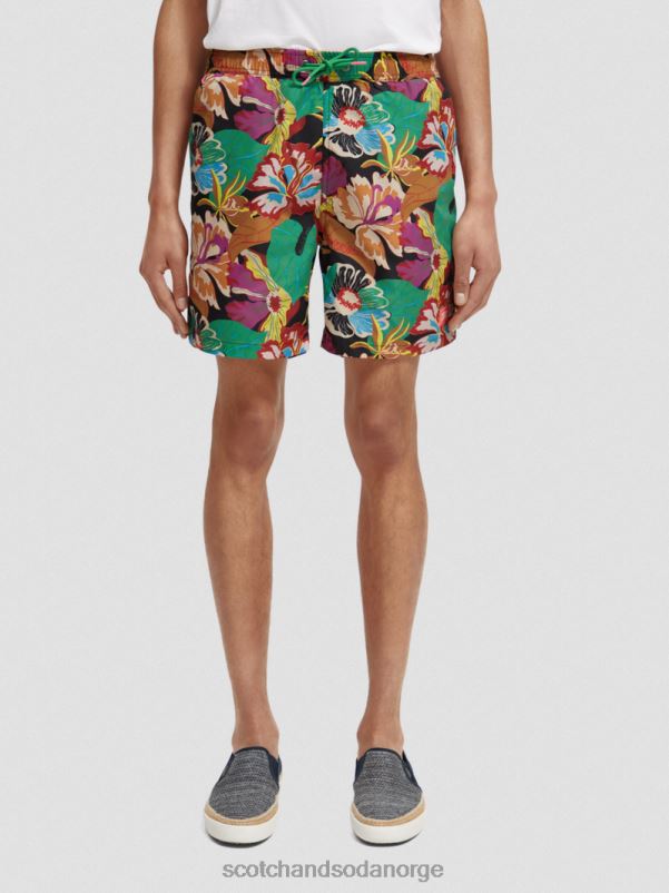 svart floral aop