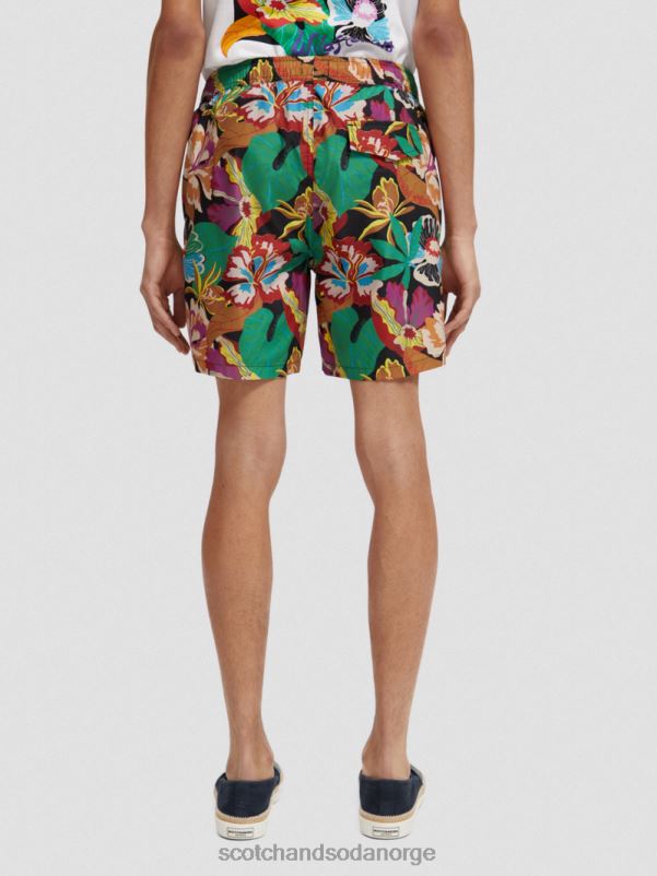 menn badeshorts med middels trykk svart floral aop N40XD673 klær Scotch & Soda