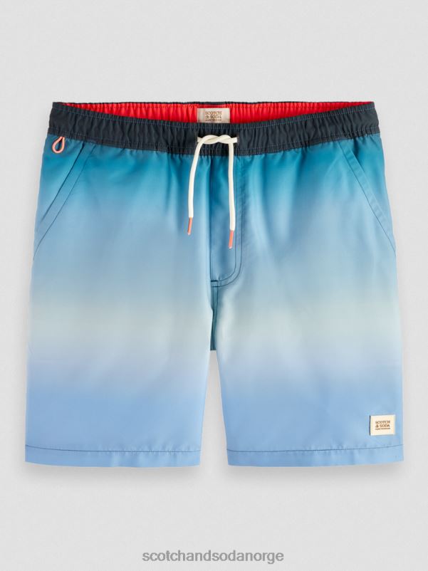 menn badeshorts med middels trykk turkis gradient N40XD694 klær Scotch & Soda