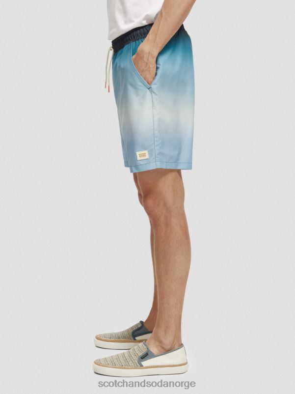 menn badeshorts med middels trykk turkis gradient N40XD694 klær Scotch & Soda