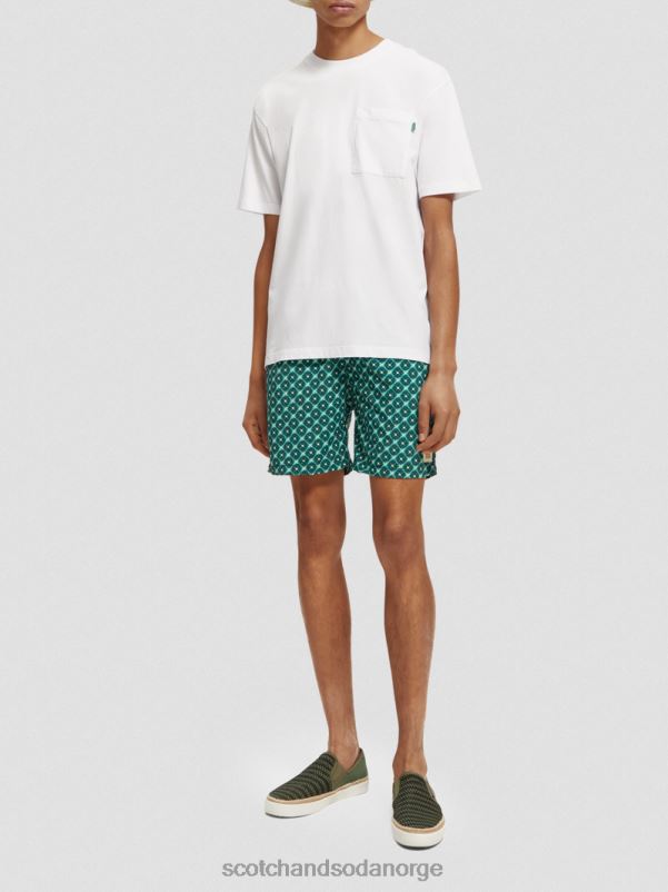 menn badeshorts med middels trykk turkise fliser aop N40XD669 klær Scotch & Soda