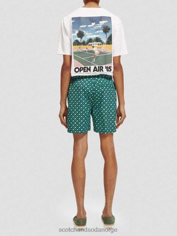 menn badeshorts med middels trykk turkise fliser aop N40XD669 klær Scotch & Soda
