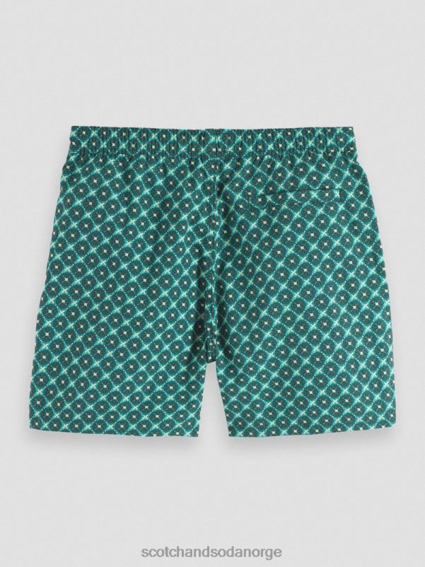 menn badeshorts med middels trykk turkise fliser aop N40XD669 klær Scotch & Soda