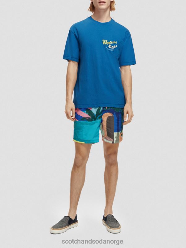 menn badeshorts med trykt middels lengde aop scene N40XD691 klær Scotch & Soda