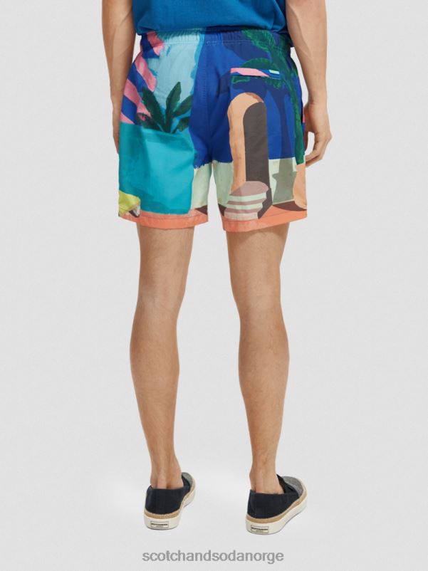 menn badeshorts med trykt middels lengde aop scene N40XD691 klær Scotch & Soda