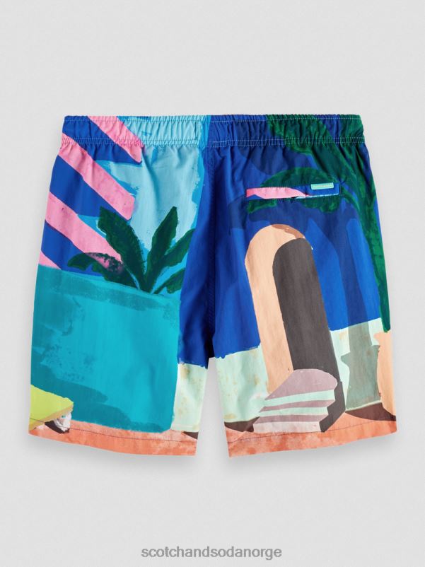 menn badeshorts med trykt middels lengde aop scene N40XD691 klær Scotch & Soda