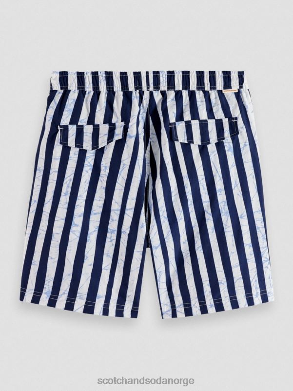 menn badeshorts med trykt middels lengde blå tie dye stripe N40XD679 klær Scotch & Soda