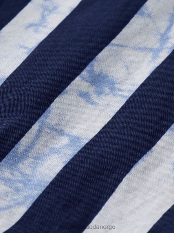 menn badeshorts med trykt middels lengde blå tie dye stripe N40XD679 klær Scotch & Soda