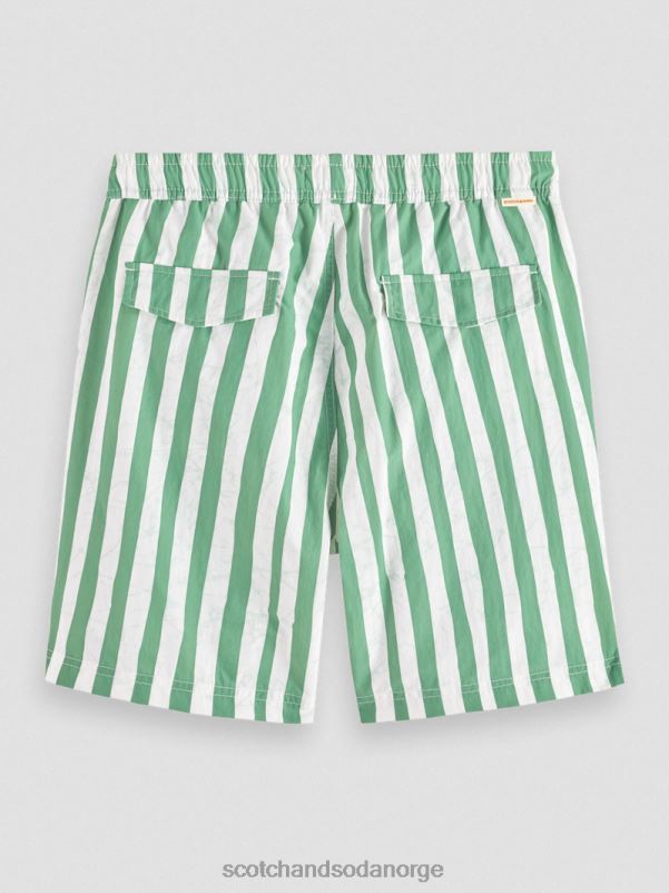 menn badeshorts med trykt middels lengde grønn tie dye stripe N40XD680 klær Scotch & Soda