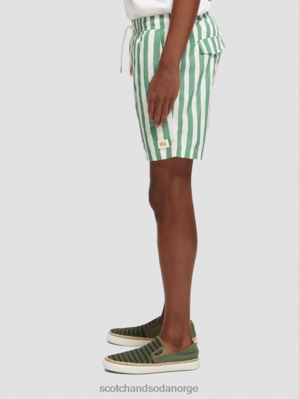 menn badeshorts med trykt middels lengde grønn tie dye stripe N40XD680 klær Scotch & Soda