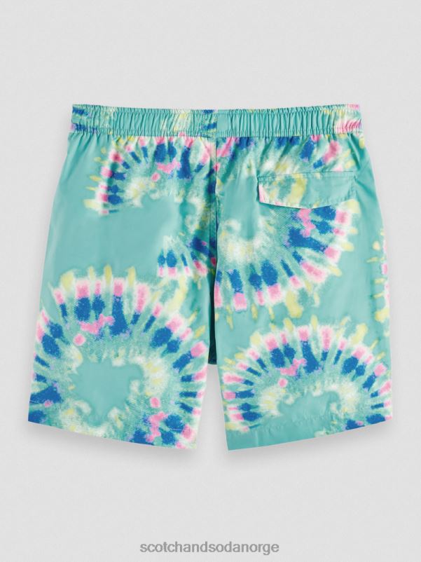 menn trykte tie-dye mellomlange badeshorts mynte blomst slips fargestoff N40XD685 klær Scotch & Soda