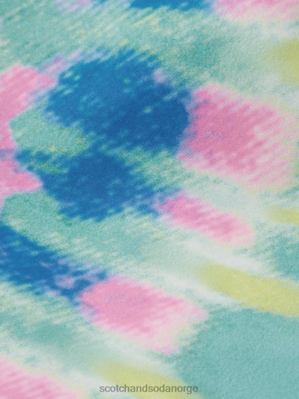 menn trykte tie-dye mellomlange badeshorts mynte blomst slips fargestoff N40XD685 klær Scotch & Soda