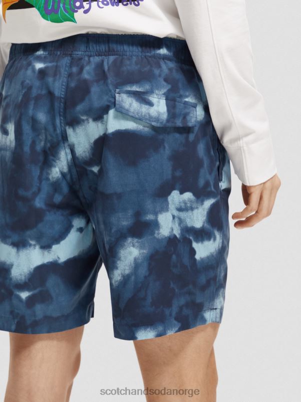 menn trykte tie-dye mellomlange badeshorts navy slipsfarge N40XD689 klær Scotch & Soda