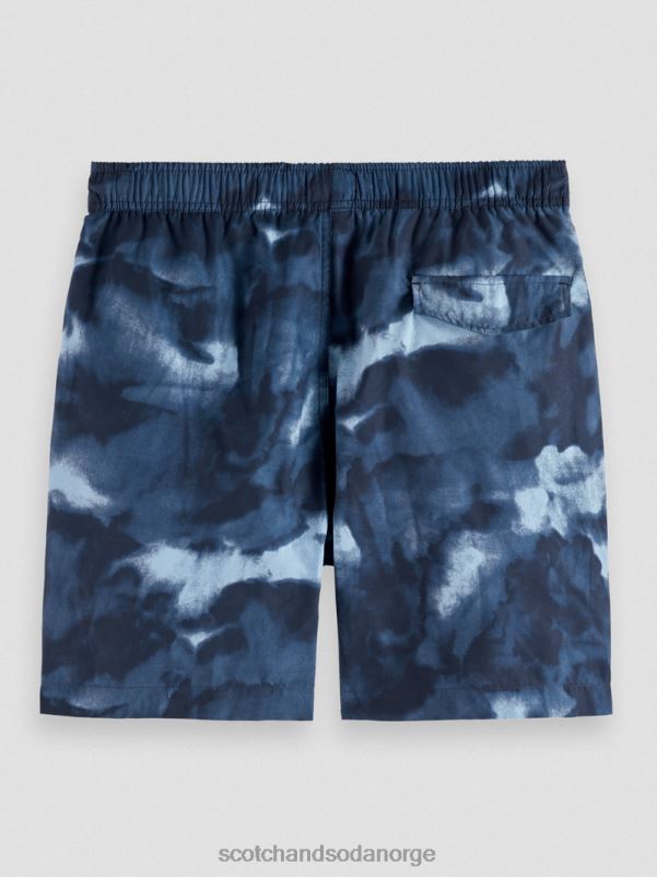 menn trykte tie-dye mellomlange badeshorts navy slipsfarge N40XD689 klær Scotch & Soda