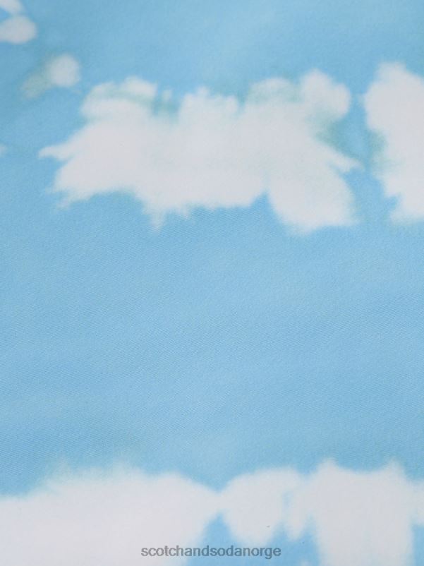 menn trykte tie-dye mellomlange badeshorts sjøblå slipsfarge N40XD687 klær Scotch & Soda