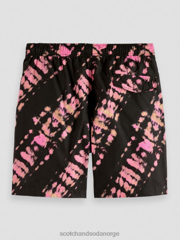 menn trykte tie-dye mellomlange badeshorts svart slipsfarge N40XD686 klær Scotch & Soda