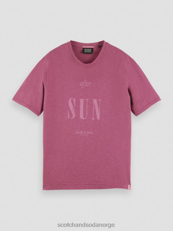 menn T-skjorte for kunstverk i økologisk jersey dahlia N40XD367 klær Scotch & Soda