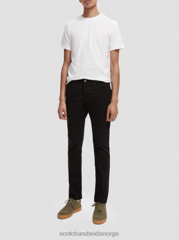 menn T-skjorte med rund hals i økologisk bomull hvit N40XD442 klær Scotch & Soda