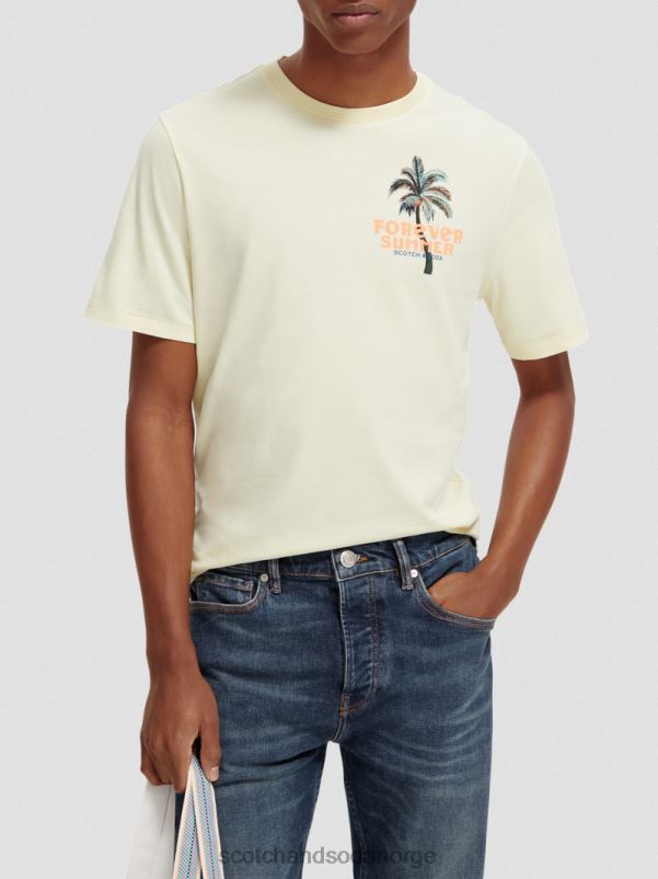 menn artwork t-skjorte med rund hals banan N40XD382 klær Scotch & Soda