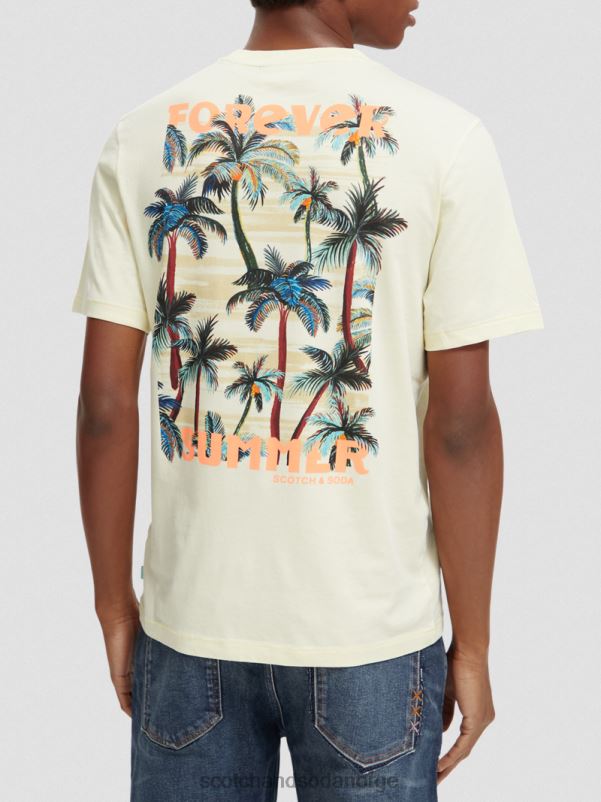 menn artwork t-skjorte med rund hals banan N40XD382 klær Scotch & Soda