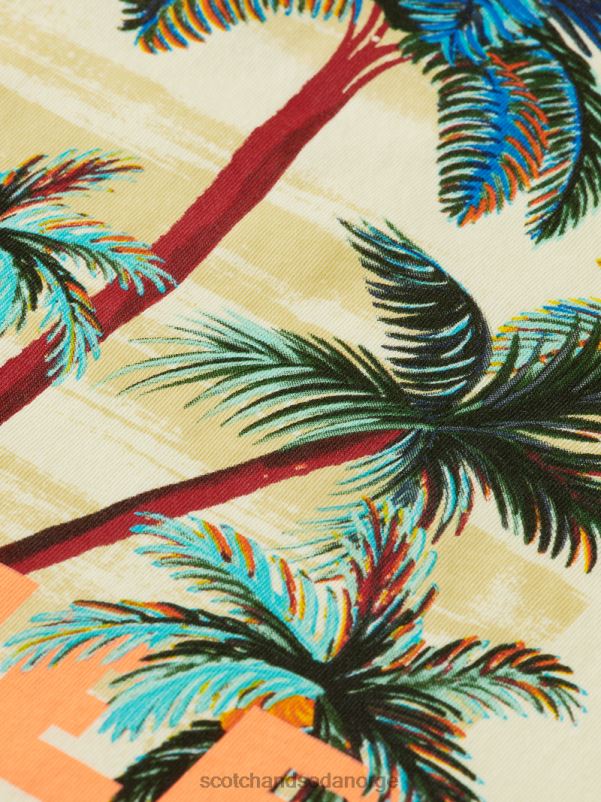menn artwork t-skjorte med rund hals banan N40XD382 klær Scotch & Soda