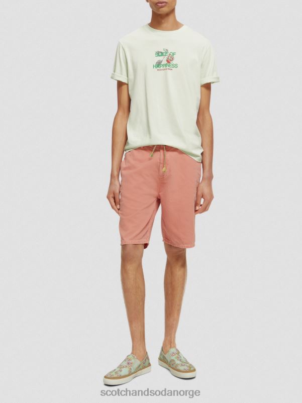 menn artwork t-skjorte med rund hals mynte N40XD381 klær Scotch & Soda