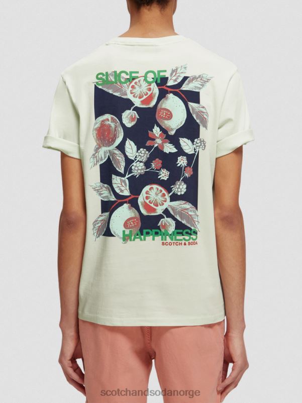 menn artwork t-skjorte med rund hals mynte N40XD381 klær Scotch & Soda