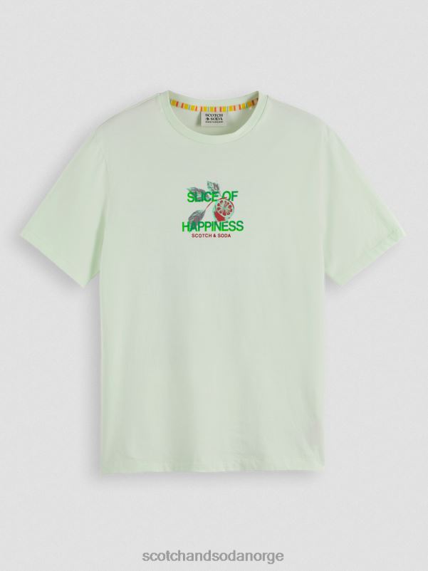 menn artwork t-skjorte med rund hals mynte N40XD381 klær Scotch & Soda