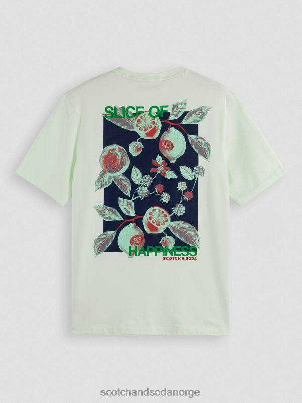 menn artwork t-skjorte med rund hals mynte N40XD381 klær Scotch & Soda