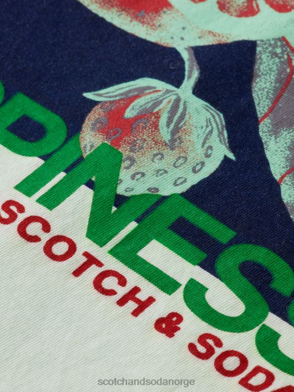 menn artwork t-skjorte med rund hals mynte N40XD381 klær Scotch & Soda
