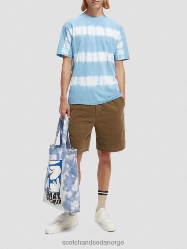 menn avslappet passform økologisk tie-dye t-skjorte himmel N40XD388 klær Scotch & Soda