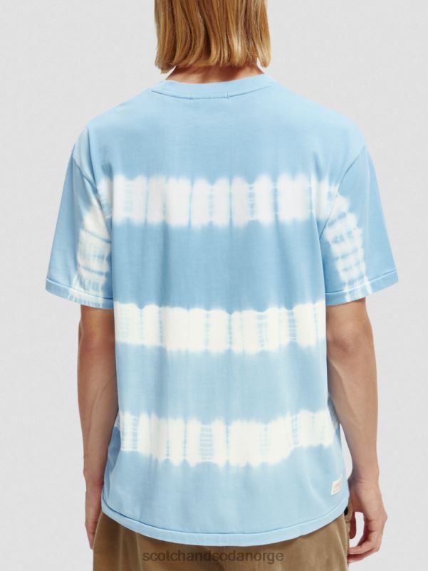 menn avslappet passform økologisk tie-dye t-skjorte himmel N40XD388 klær Scotch & Soda
