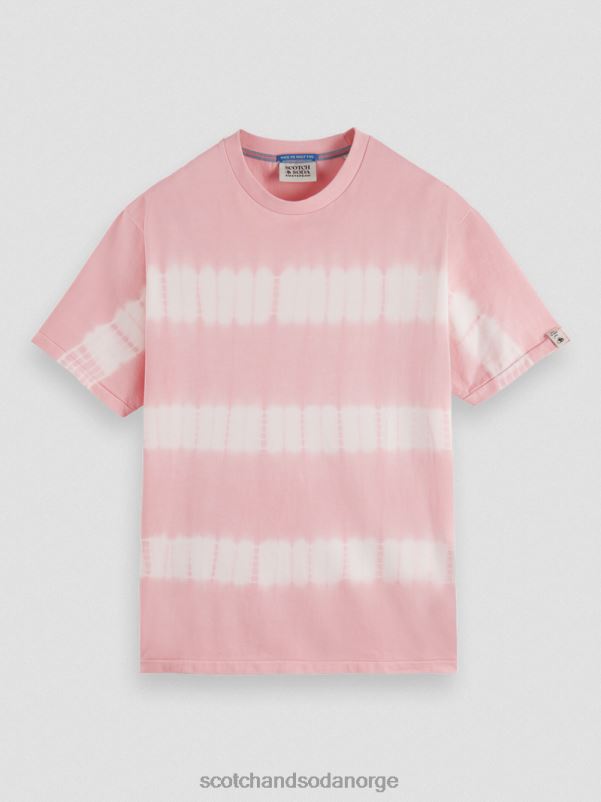 menn avslappet passform økologisk tie-dye t-skjorte rose N40XD390 klær Scotch & Soda