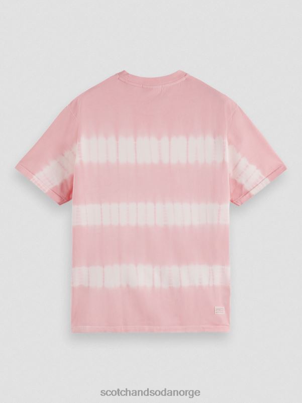 menn avslappet passform økologisk tie-dye t-skjorte rose N40XD390 klær Scotch & Soda