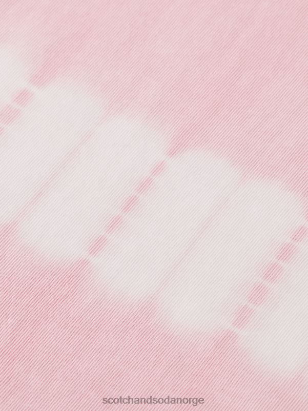 menn avslappet passform økologisk tie-dye t-skjorte rose N40XD390 klær Scotch & Soda