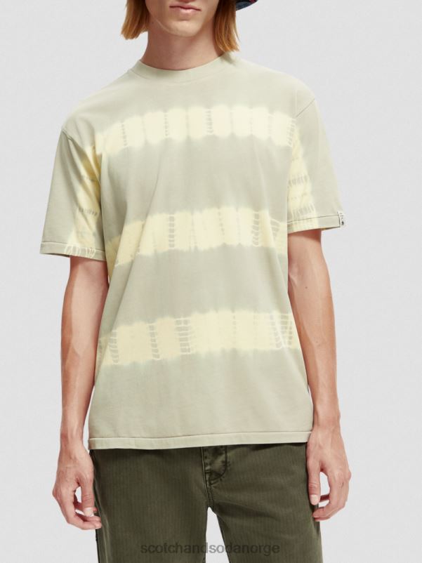 menn avslappet passform økologisk tie-dye t-skjorte sandstein N40XD389 klær Scotch & Soda