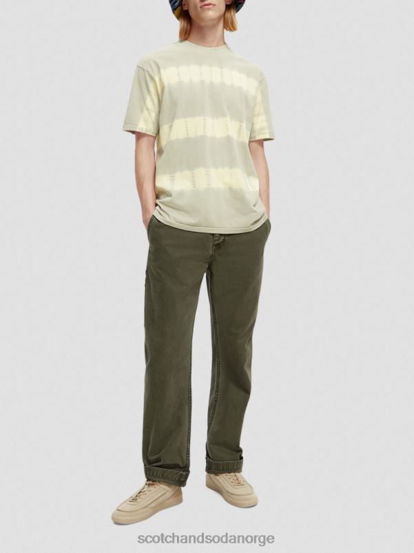 menn avslappet passform økologisk tie-dye t-skjorte sandstein N40XD389 klær Scotch & Soda