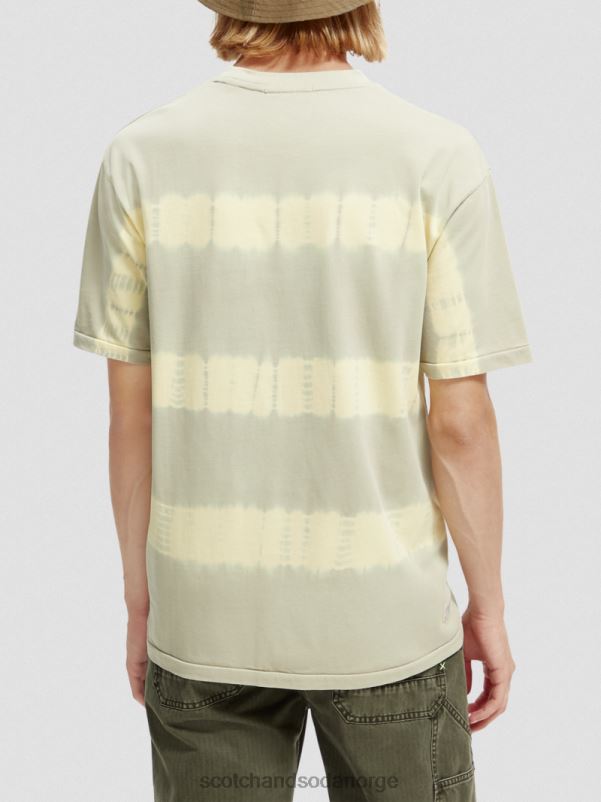 menn avslappet passform økologisk tie-dye t-skjorte sandstein N40XD389 klær Scotch & Soda