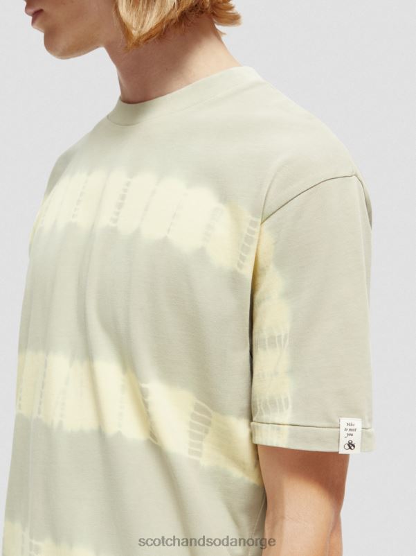menn avslappet passform økologisk tie-dye t-skjorte sandstein N40XD389 klær Scotch & Soda