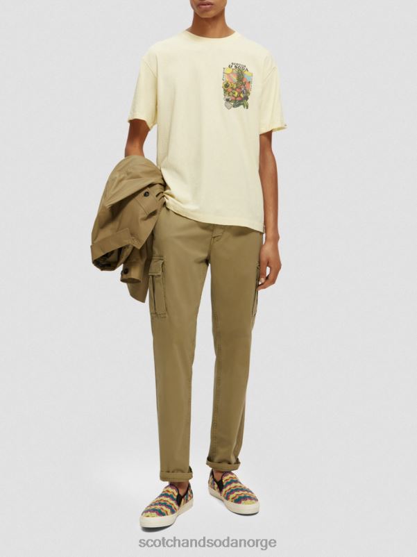 menn avslappet passform kunstverk t-skjorte banan N40XD458 klær Scotch & Soda