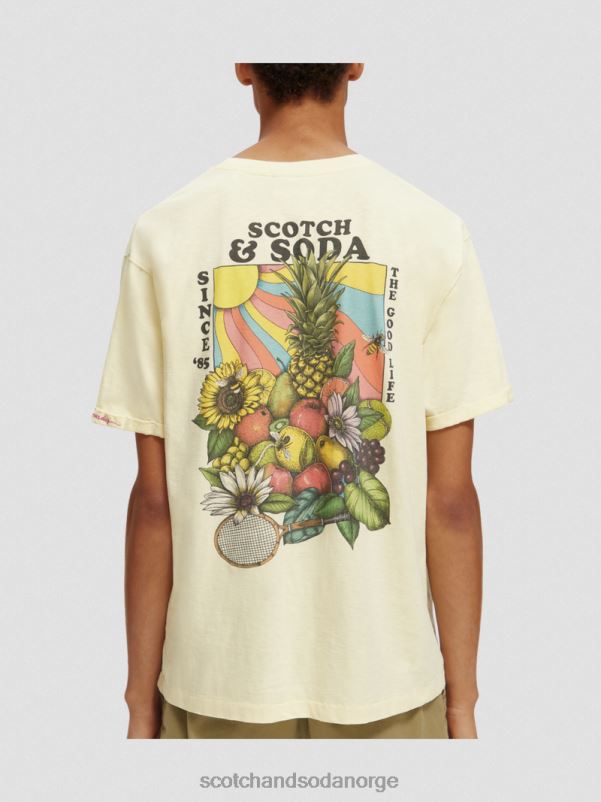 menn avslappet passform kunstverk t-skjorte banan N40XD458 klær Scotch & Soda