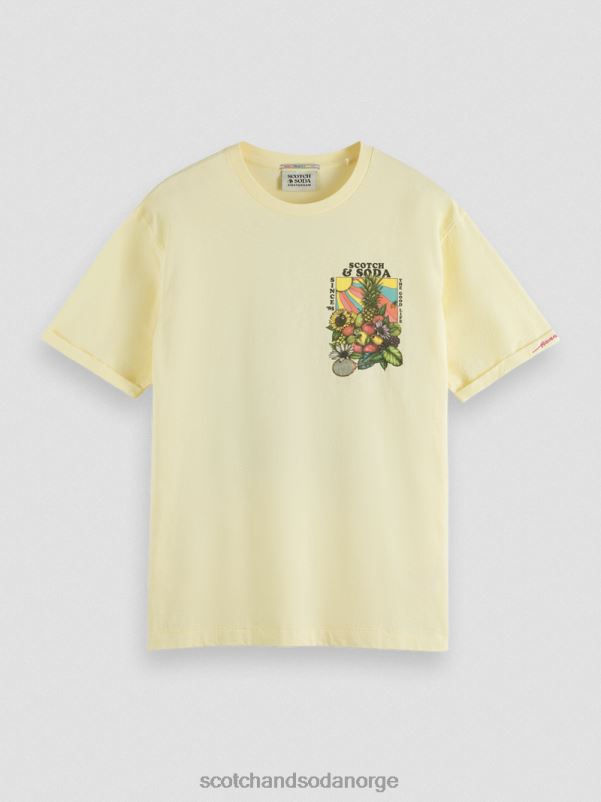 menn avslappet passform kunstverk t-skjorte banan N40XD458 klær Scotch & Soda
