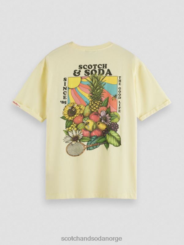 menn avslappet passform kunstverk t-skjorte banan N40XD458 klær Scotch & Soda