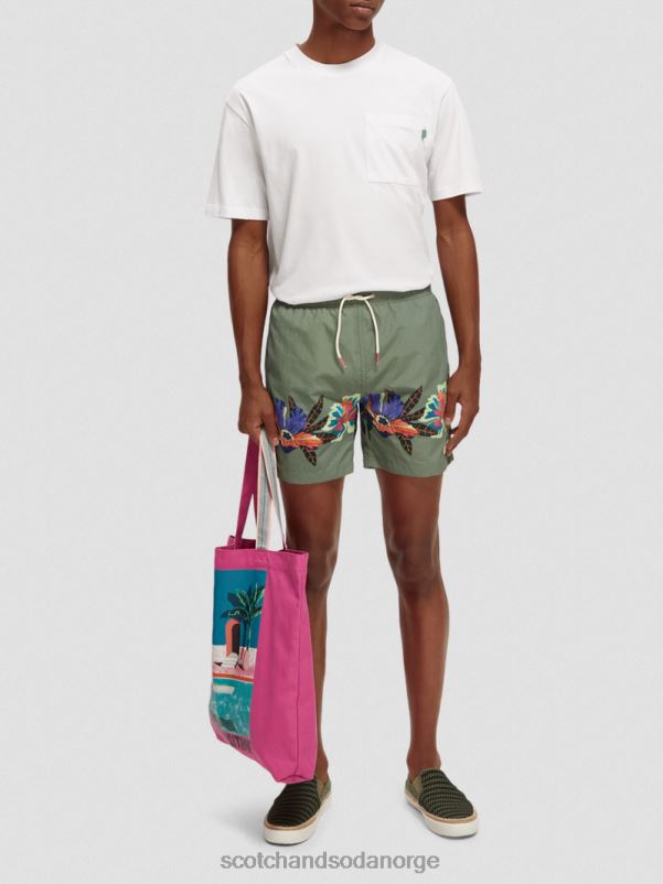 menn avslappet passform kunstverk t-skjorte hvit N40XD422 klær Scotch & Soda