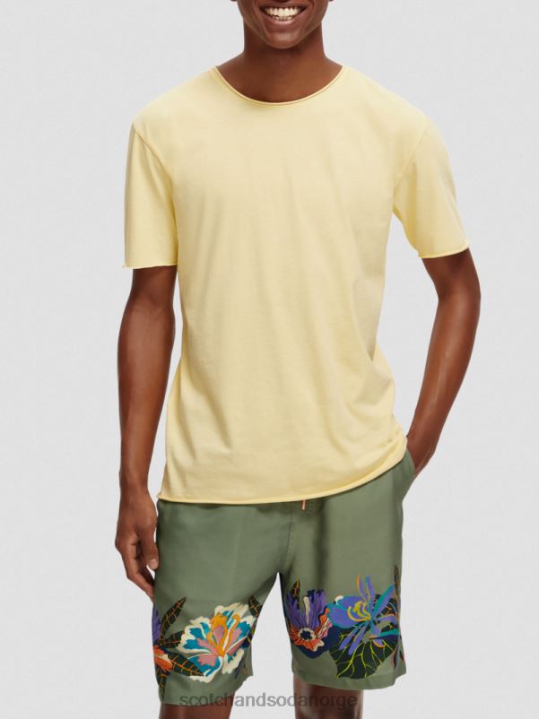 menn avslappet passform råkant t-skjorte banan N40XD386 klær Scotch & Soda