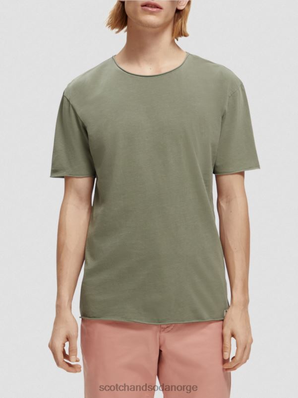 menn avslappet passform råkant t-skjorte hæren N40XD385 klær Scotch & Soda
