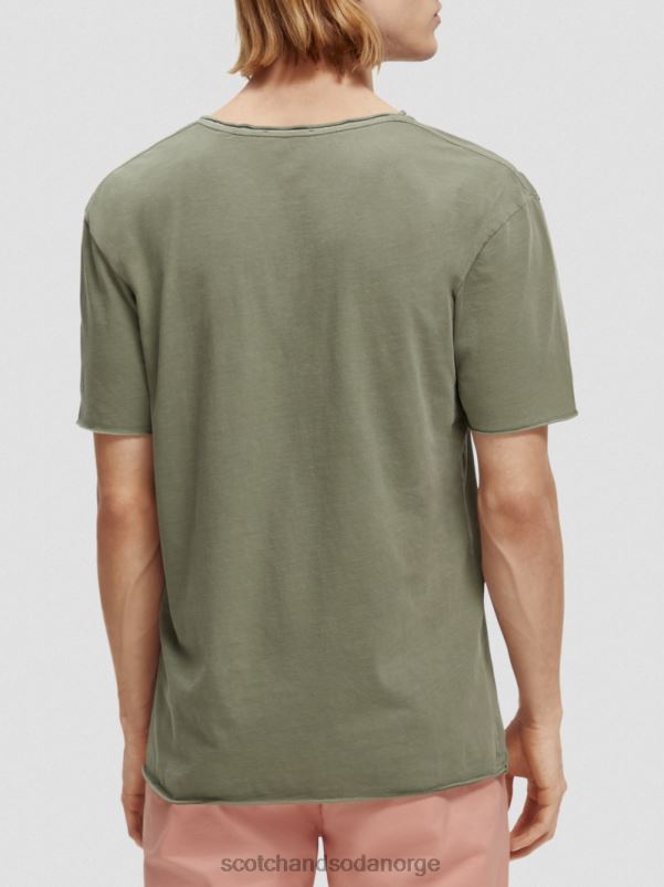 menn avslappet passform råkant t-skjorte hæren N40XD385 klær Scotch & Soda