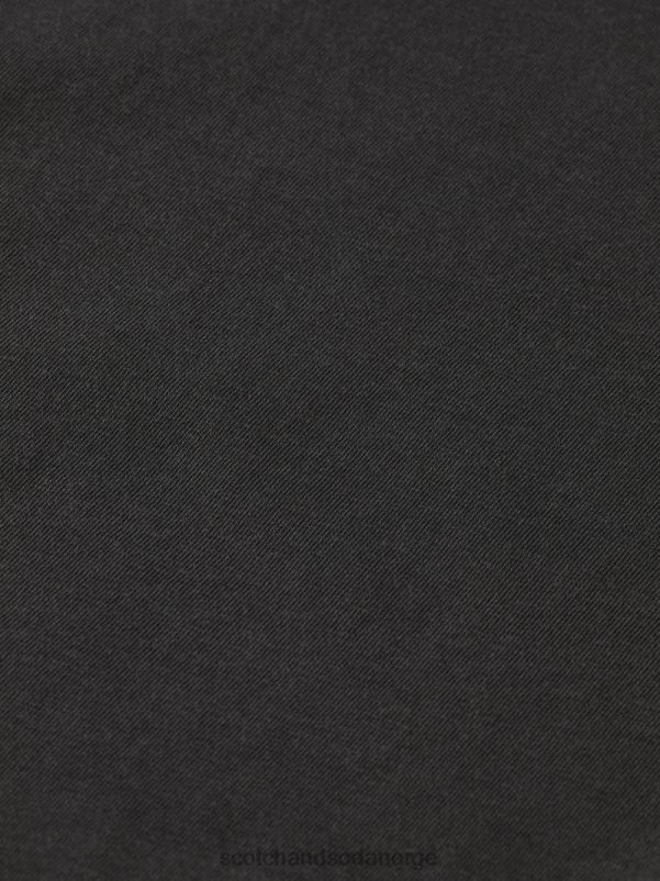 menn avslappet passform råkant t-skjorte svart N40XD384 klær Scotch & Soda