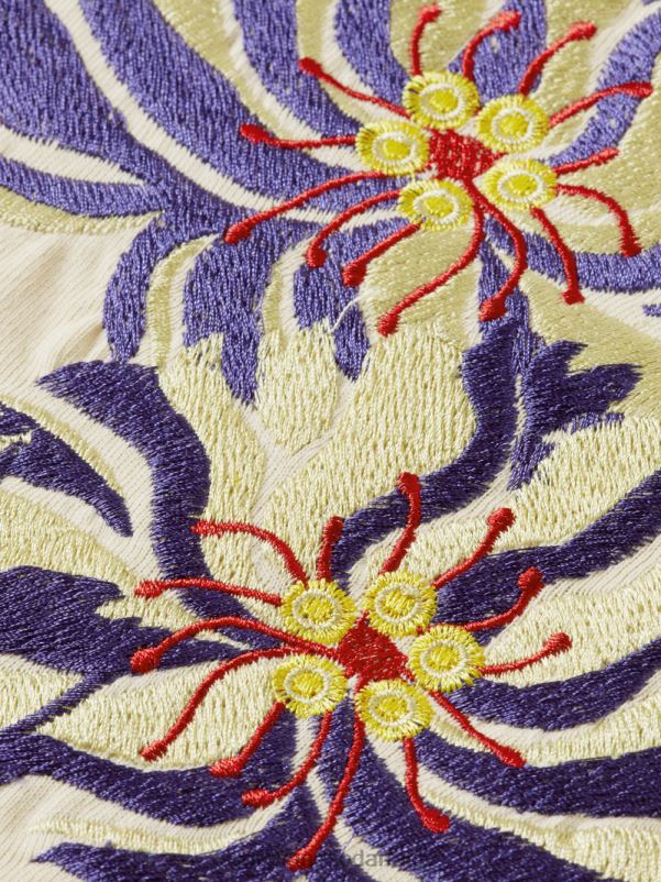 menn brodert jersey kunstverk t-skjorte off white N40XD351 klær Scotch & Soda